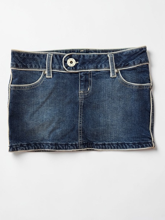 Devine Smile Jeans Dresses & Skirts - D.S Jeans Denim Mini Skirt Size 5 Y2K Low Rise Stretch Jean Skirt Dark Wash